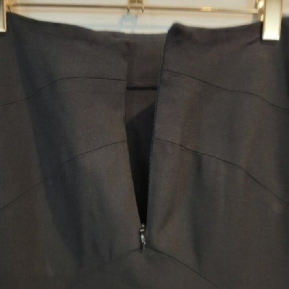 Yigal Azrouel | Wool Blend A line Knee Length High Low Skirt Black - Picture 4 of 10